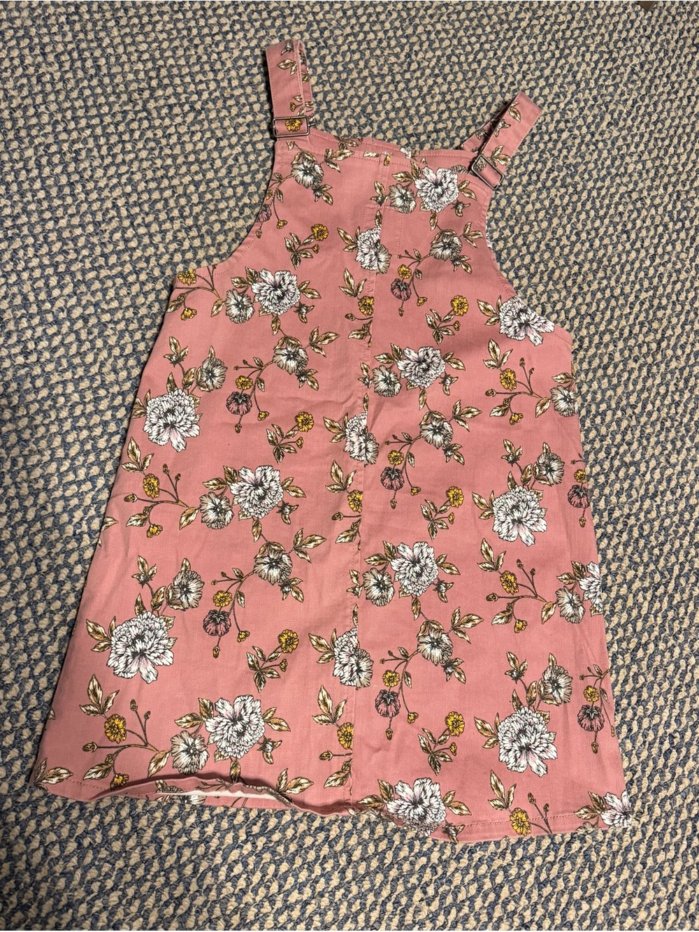 Pink Floral Button-Front Juniors Dress - Picture 3 of 4
